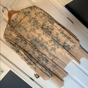 Large Fringed Kimono Cardigan - NWOT - Size L